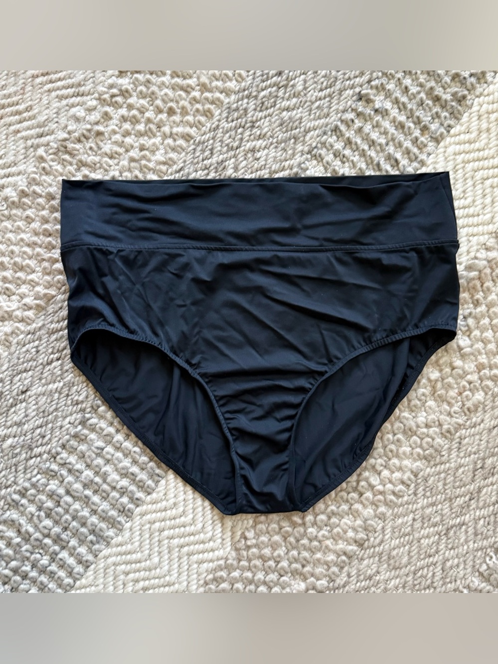 High-Waist Black Swim Bikini Bottoms 18W trimshaper like new condition